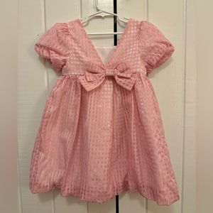 Girl’s Pink Windowpane Dress